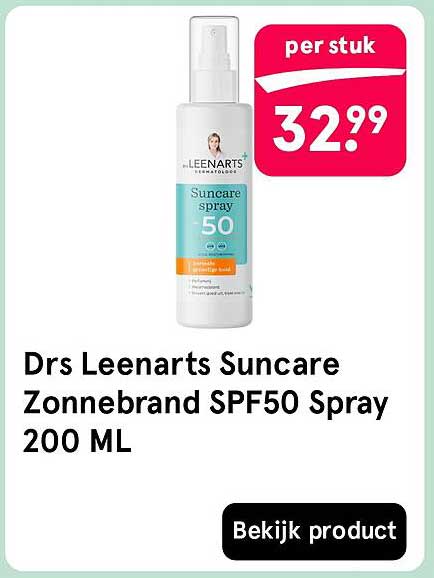 Drs Leenarts Suncare Zonnebrand SPF50 Spray 200 ML