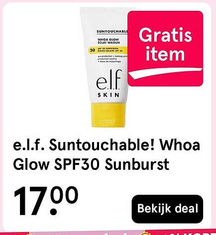 e.l.f. Suntouchable! Whoa Glow SPF30 Sunburst Gratis item