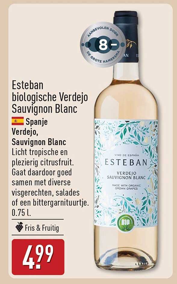 Esteban biologische Verdejo Sauvignon Blanc