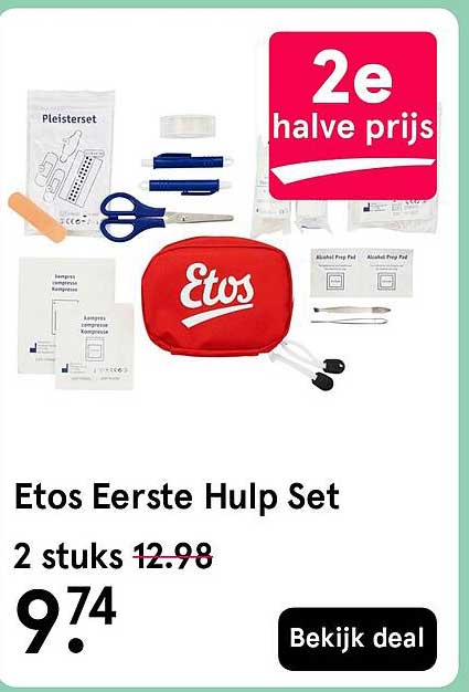 Etos Eerste Hulp Set 2 stuks 2e halve prijs