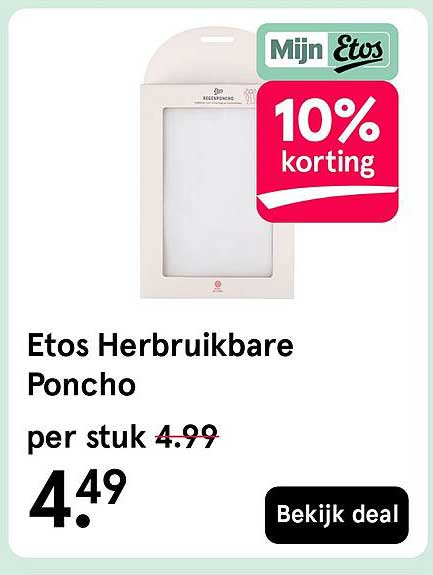 Etos Herbruikbare Poncho
