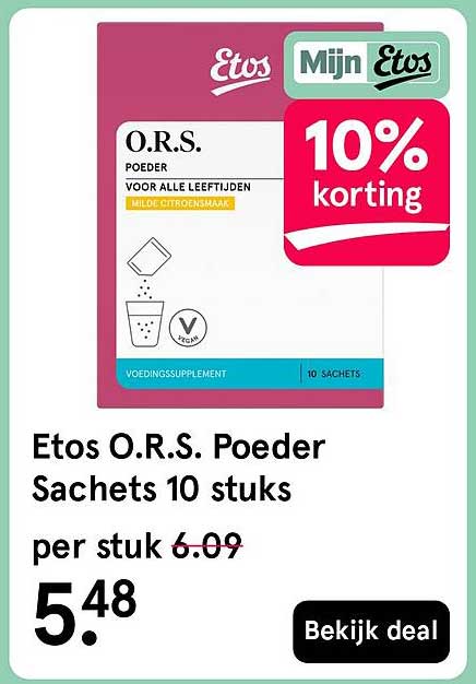 Etos O.R.S. Poeder Sachets 10 stuks