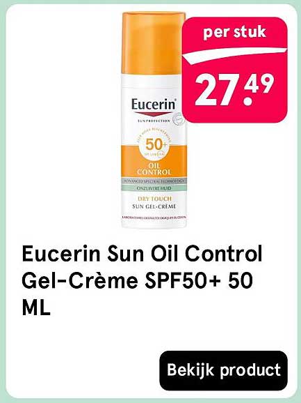 Eucerin Sun Oil Control Gel-Crème SPF50+ 50 ML