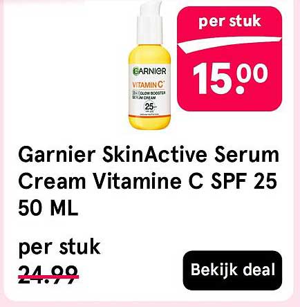 Garnier SkinActive Serum Cream Vitamine C SPF 25 50 ML