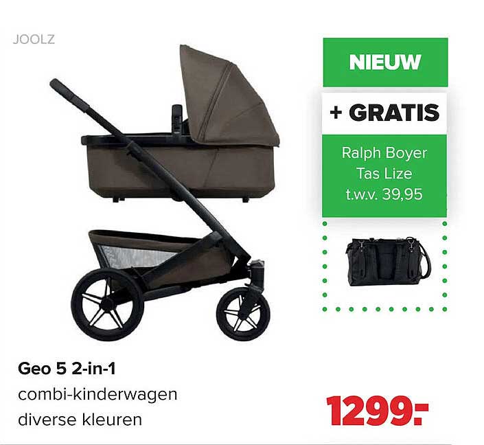 Geo 5 2-in-1 combi-kinderwagen diverse kleuren + GRATIS Ralph Boyer Tas Lize t.w.v. 39,95
