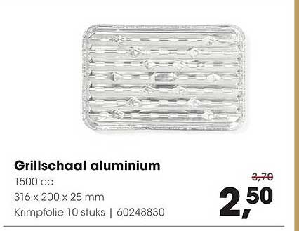 Grillschaal aluminium