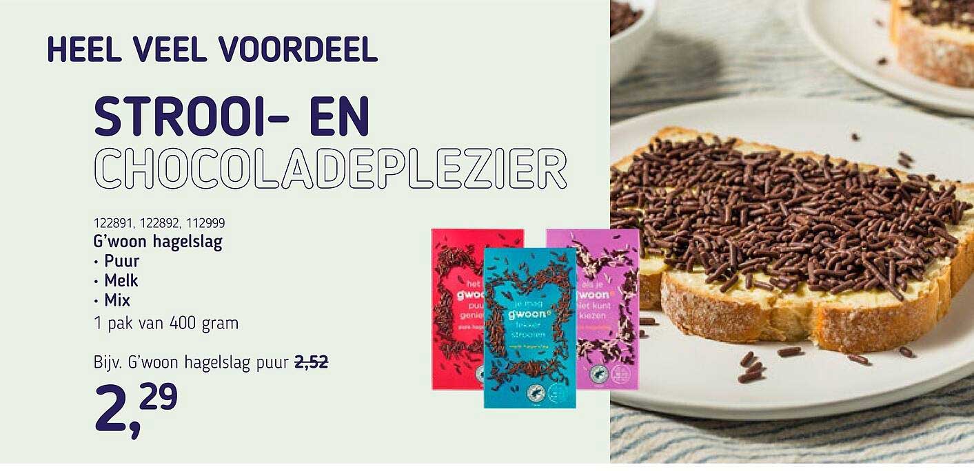 G'woon hagelslag - Puur, Melk, Mix