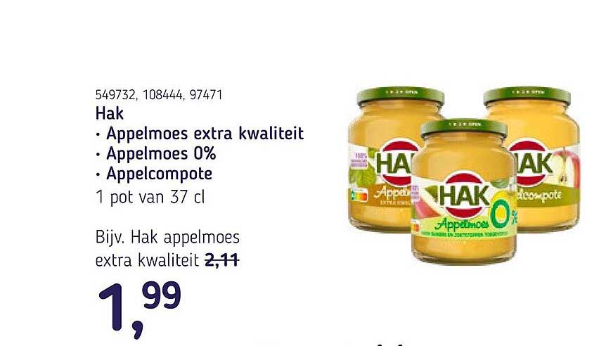 Hak Appelmoes extra kwaliteit