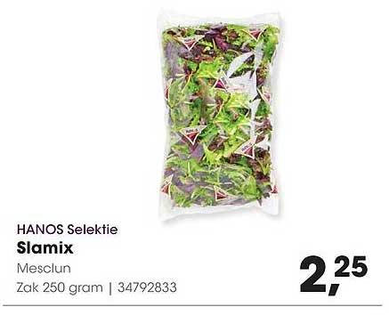 HANOS Selektie Slamix Mesclun Zak 250 gram | 34792833