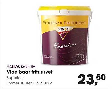 HANOS Selek­tie Vloeibaar frituurvet Superieur Emmer 10 liter | 27210199