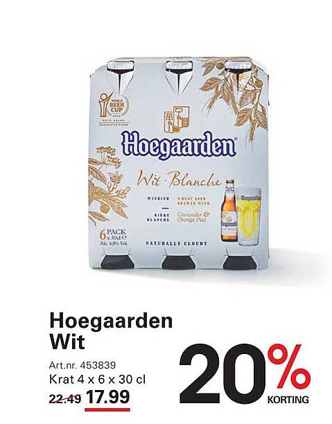 Hoegaarden Wit 20% korting
