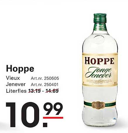Hoppe Vieux Jenever Literfles