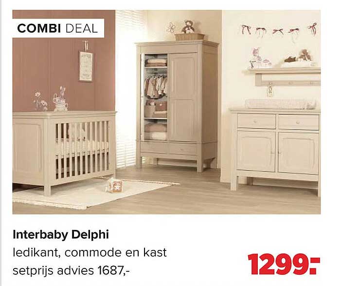 Interbaby Delphi ledikant, commode en kast