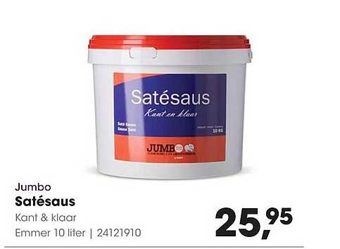 Jumbo satésaus Kant & klaar Emmer 10 liter | 24121910