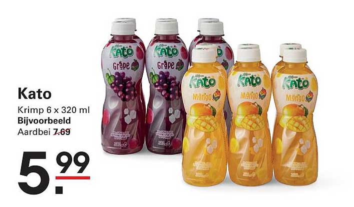 Kato Krimp 6 x 320 ml Bijvoorbeeld Aardbei 7.69