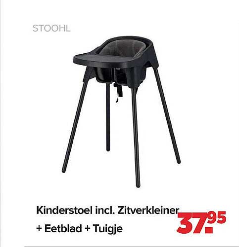 Kinderstoel incl. Zitverkleiner + Eetblad + Tuigje