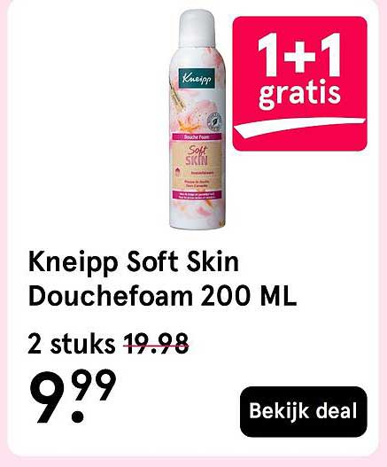 Kneipp Soft Skin Douchefoam 200 ML 1+1 gratis