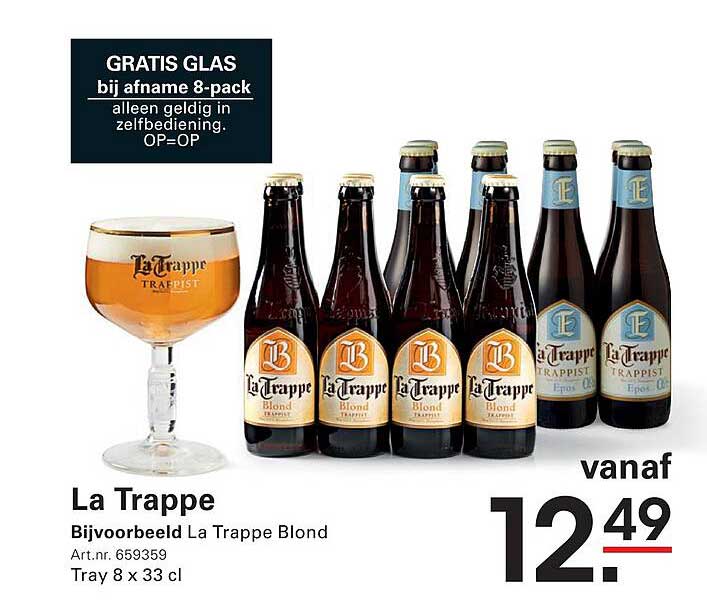 La Trappe Gratis glas bij afname 8-pack