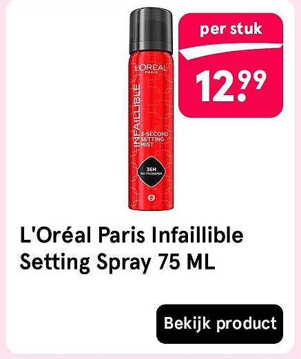 L'Oréal Paris Infallible Setting Spray 75 ML