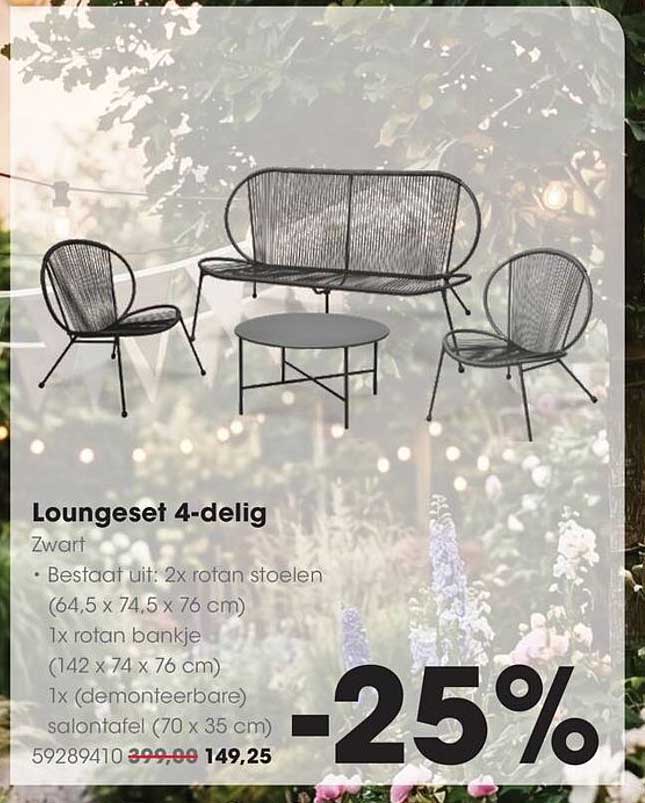 Loungeset 4-delig -25%