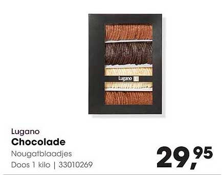 Lugano Chocolade Nougatblaadjes