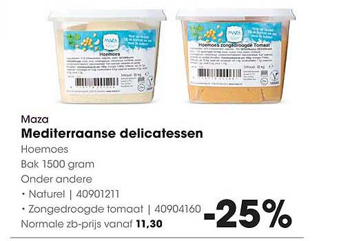 Maza Mediterraanse delicatessen Hoemoes