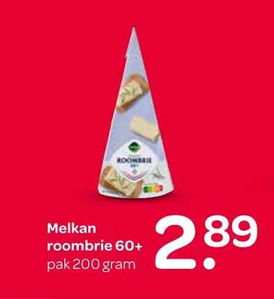 Melkan roombrie 60+ pak 200 gram