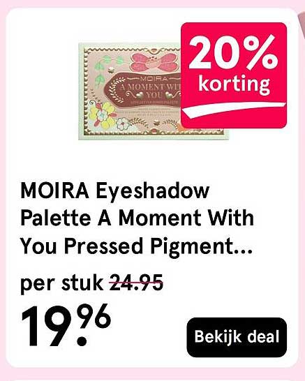 MOIRA Eyeshadow Palette A Moment With You Pressed Pigment... 20% korting