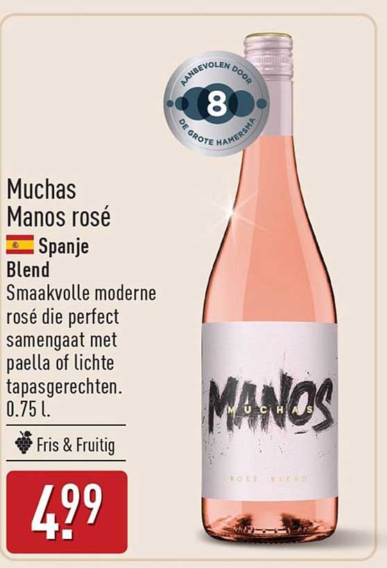 Muchas Manos rosé Spanje Blend Fris & Fruitig