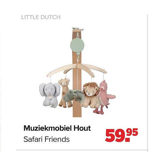 Muziekmobiel Hout Safari Friends
