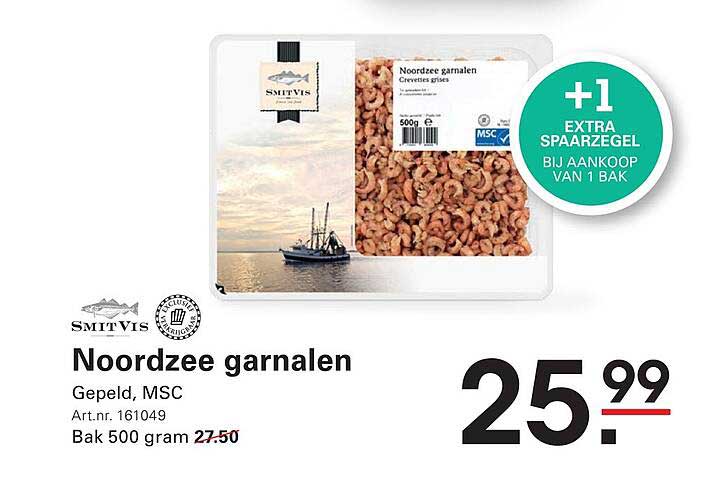Noordzee garnalen +1 extra spaarzegel bij aankoop van 1 bak