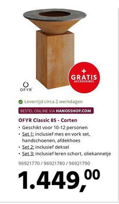 OFYR Classic 85 - Corten + GRATIS accessoires