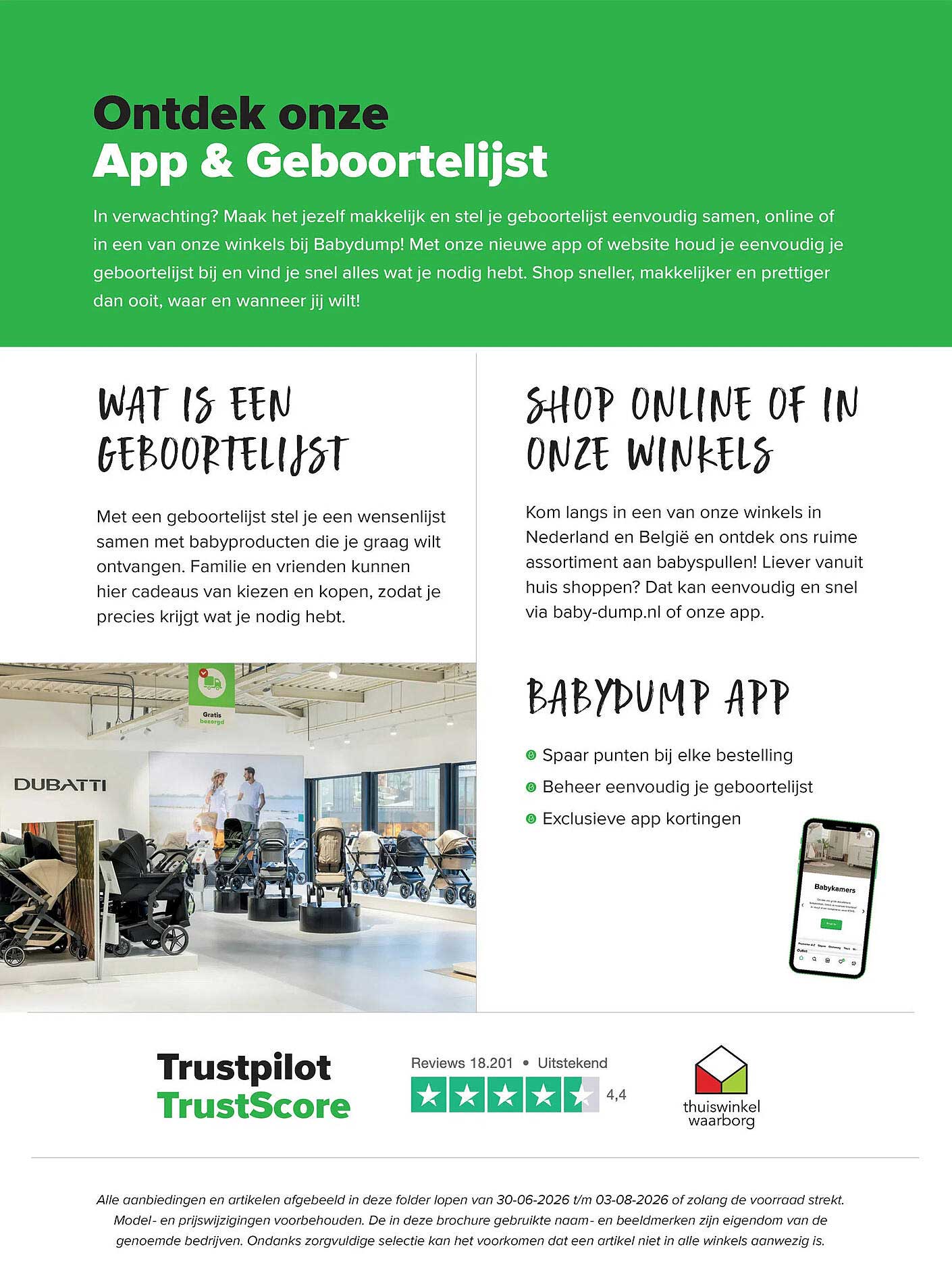 Ontdek onze App & Geboortelijst