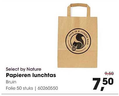 Papieren lunchtas