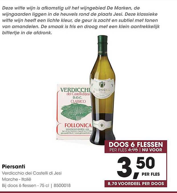 Piersanti Verdicchio dei Castelli di Jesi Marche - Italië