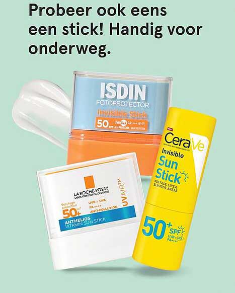 Probeer ook eens een stick! Handig voor onderweg.