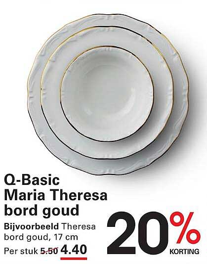 Q-Basic Maria Theresa bord goud 20% korting