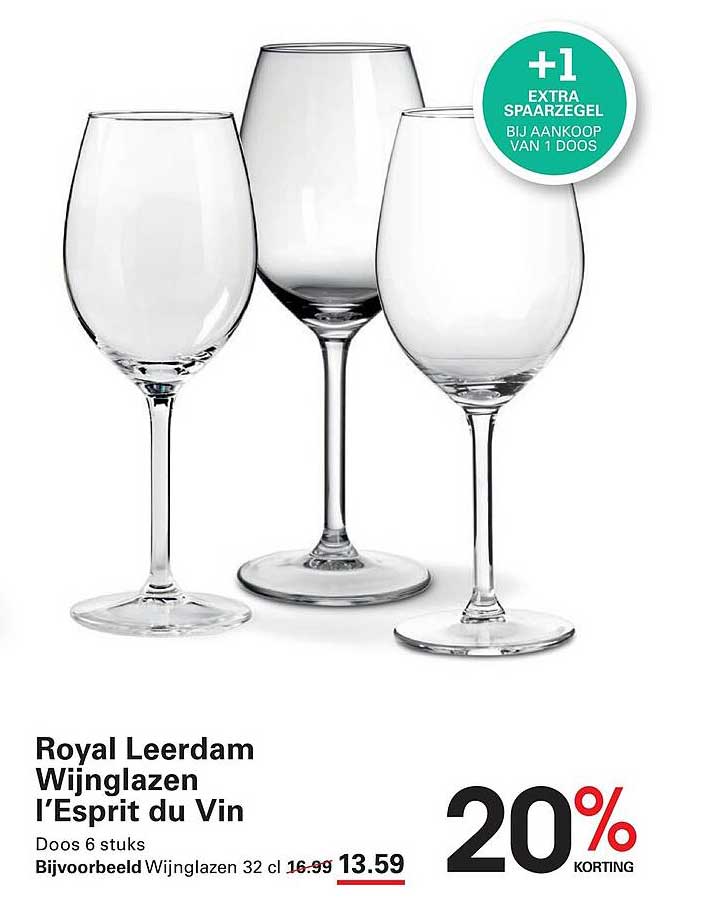 Royal Leerdam Wijnglazen l'Esprit du Vin +1 extra spaarzegel bij aankoop van 1 doos