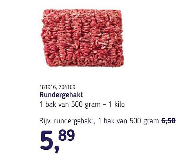 Rundergehakt 1 bak van 500 gram - 1 kilo