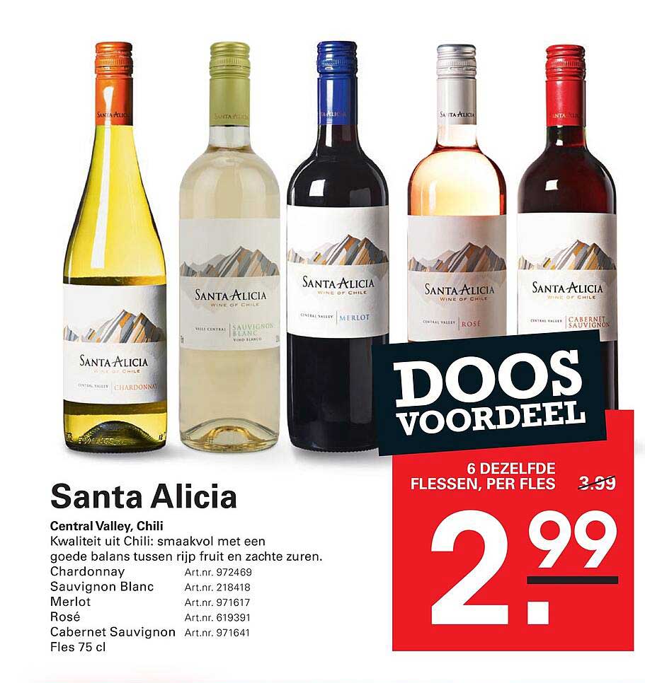 Santa Alicia Central Valley, Chili DOOS VOORDEEL