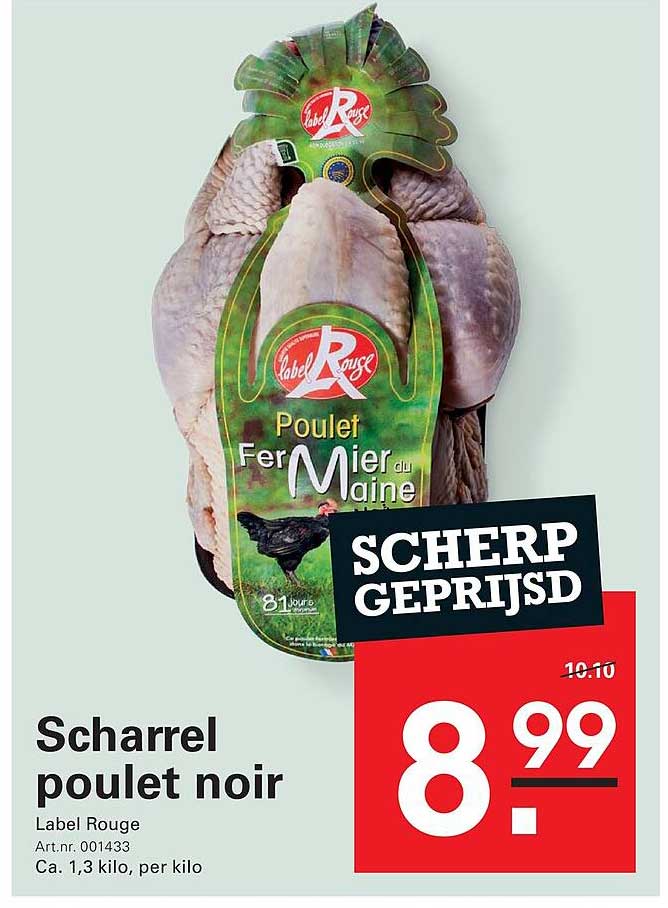 Scharrel poulet noir Label Rouge