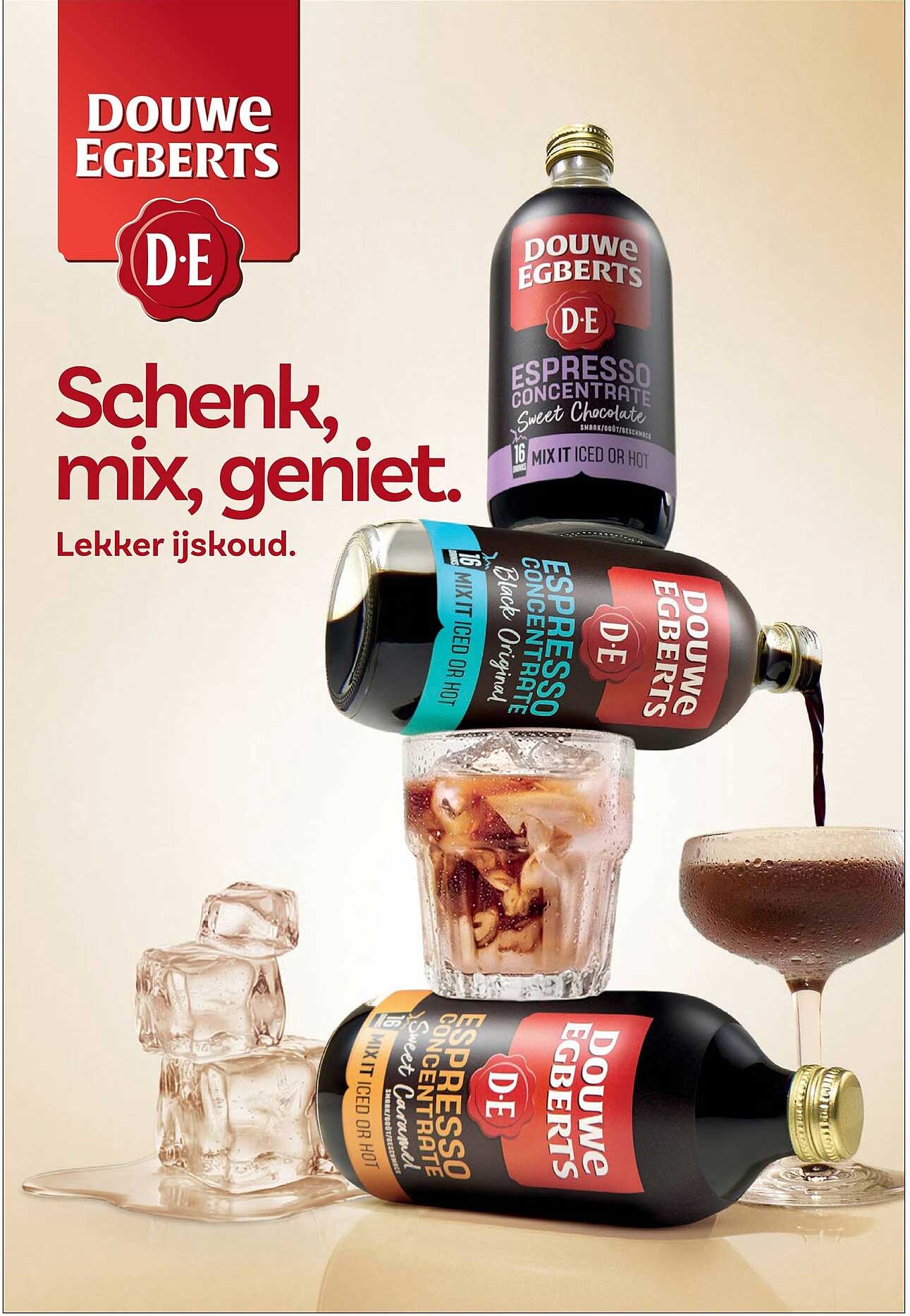 Schenk, mix, geniet. Lekker ijskoud.
