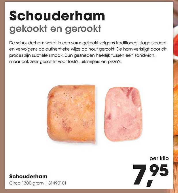 Schouderham gekookt en gerookt