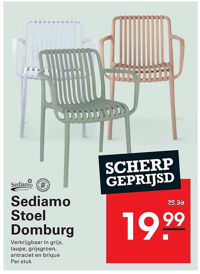 Sediamo Stoel Domburg SCHERP GEPRIJSD