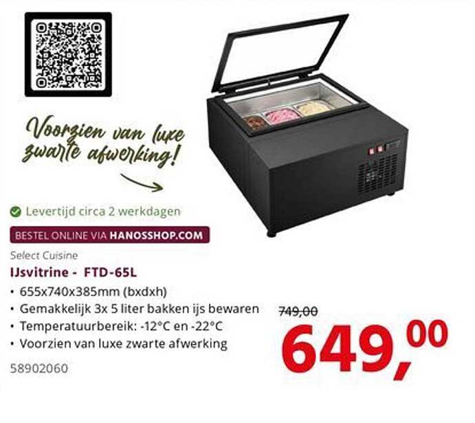 Select Cuisine IJsitrine - FTD-65L