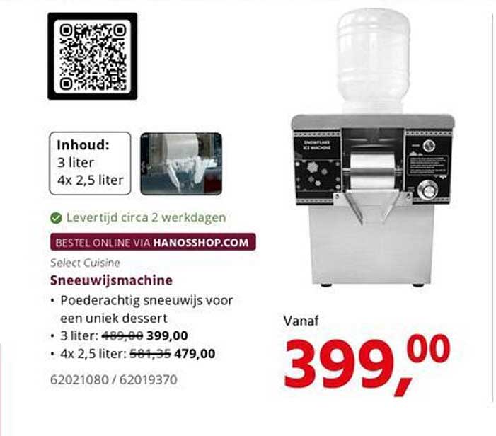 Select Cuisine Sneeuwijsmachine