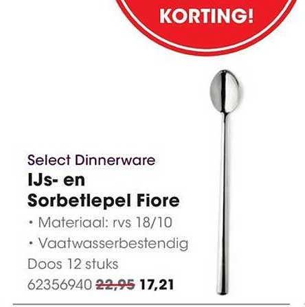 Select Dinnerware IJs- en Sorbetlepel Fiore