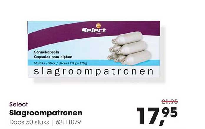 Select Slagroompatronen