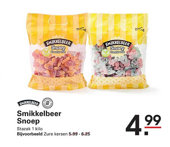 Smikkelbeer Snoep Stazak 1 kilo Bijvoorbeeld Zure kersen