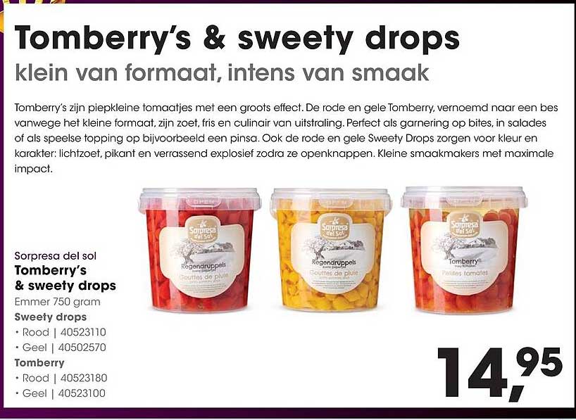 Tomberry’s & sweety drops klein van formaat, intens van smaak